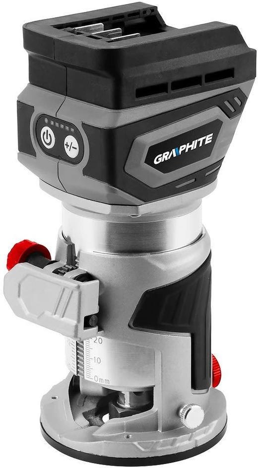Graphite Frezarka „Energy+“ 18 V bešepetėlinis akumuliatorinis frezavimo staklės
