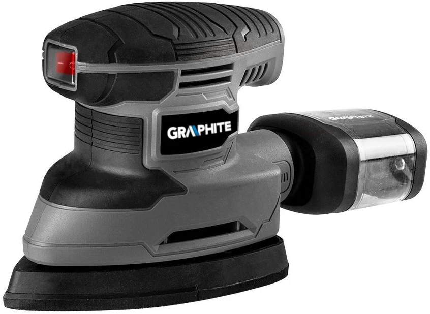 Graphite Šlifuoklis Delta orbitinis šlifuoklis 180 W, 140 x 140 x 80 mm pagrindas