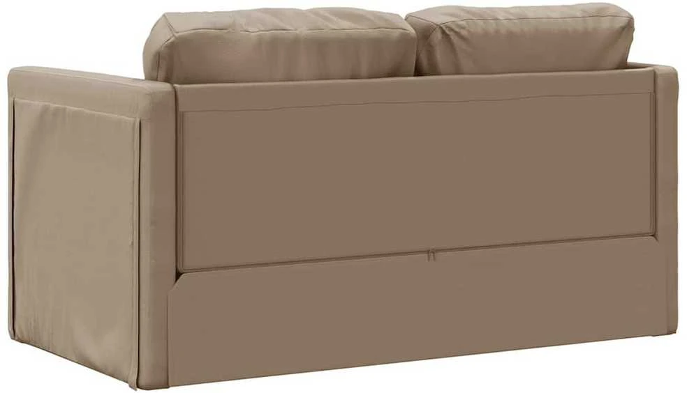 Grindų sofa-lova, 2-1, kapučino, 112x174x55cm, dirbtinė oda