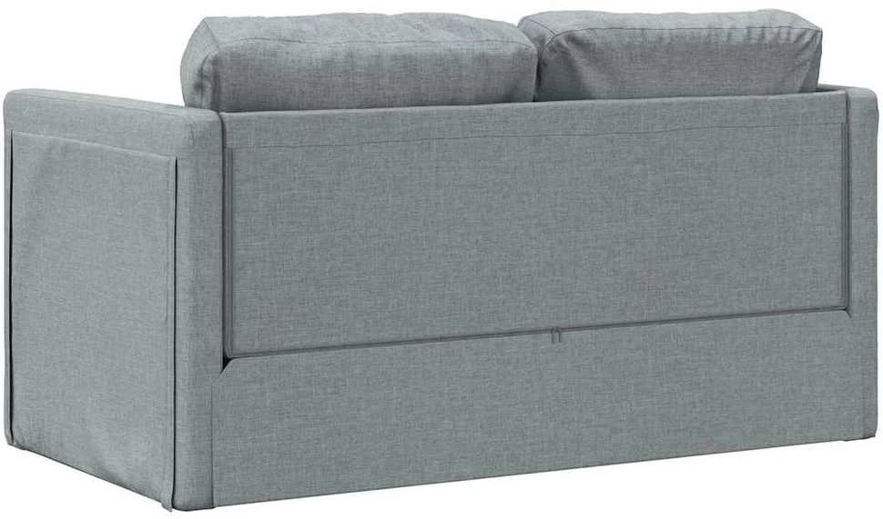 Grindų sofa-lova, 2-1, šviesiai pilka, 112x174x55cm, audinys