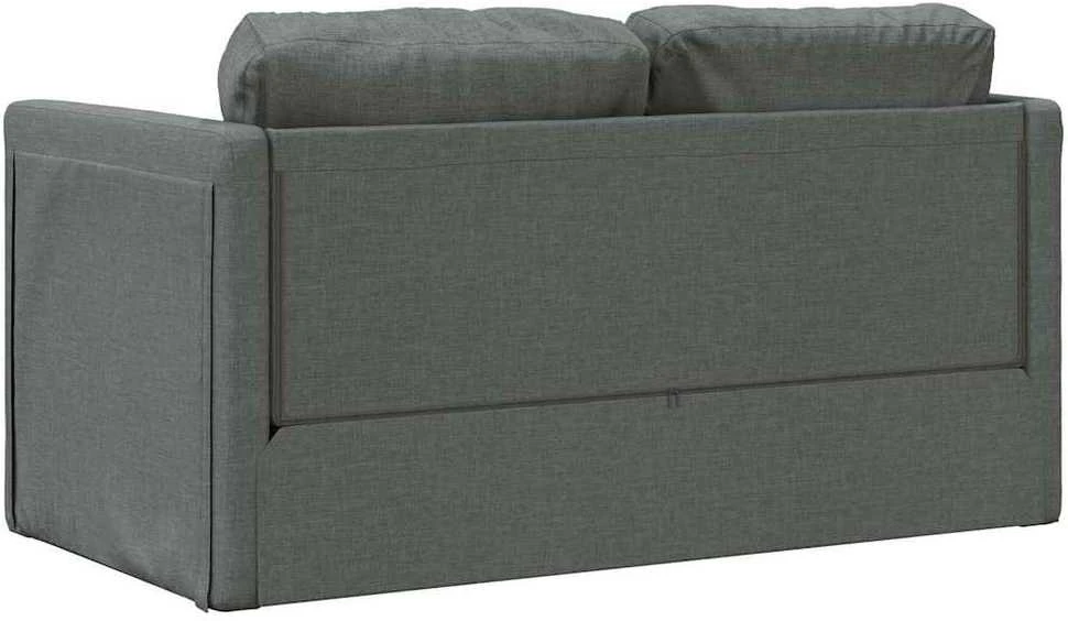 Grindų sofa-lova, 2-1, tamsiai pilka, 112x174x55cm, audinys