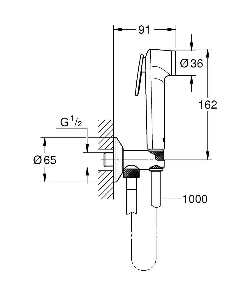 Bidetta komplektas Grohe, Tempesta-F Trigger 30