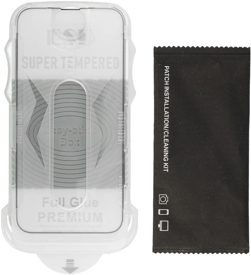 Fusion Accessories Grūdintas stiklas Full Glue Easy-Stick Box, skirtas iPhone 17 PRO/18 PRO, Juodas