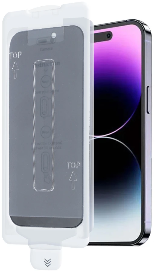Fusion Accessories Grūdintas stiklas Full Glue Privacy Easy-Stick Box, skirtas iPhone 17 PRO, Juodas