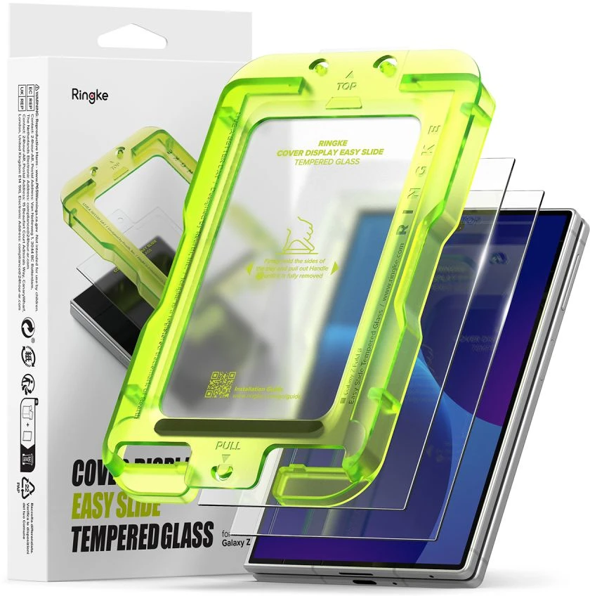 GRŪDINTAS STIKLAS RINGKE COVER DISPLAY EASY SLIDE 2-PACK GALAXY Z FOLD 8 CLEAR