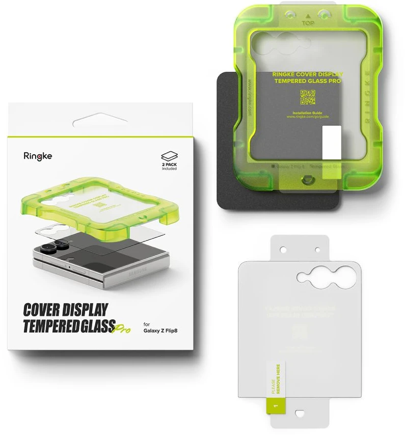 GRŪDINTAS STIKLAS RINGKE COVER DISPLAY PRO 2-PACK GALAXY Z FLIP 8 CLEAR