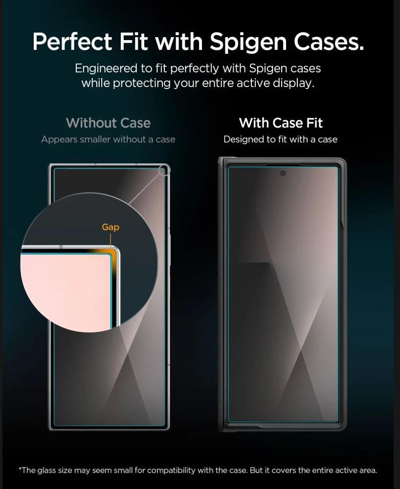 GRŪDINTAS STIKLAS Spigen GLAS.TR EZ FIT PRO 2-PACK Samsung Galaxy Z FOLD 7 / 8 ULTRA PRIVACY