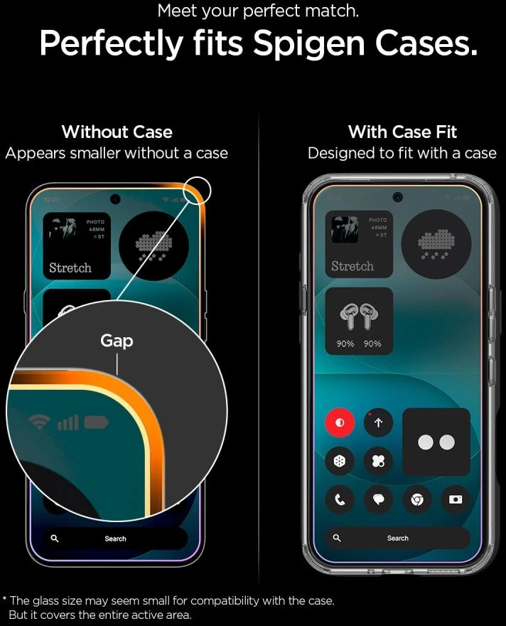 GRŪDINTAS STIKLAS Spigen GLAS.TR EZ FIT PRO AC HD 2-PACK NOTHING PHONE 4A PRO CLEAR