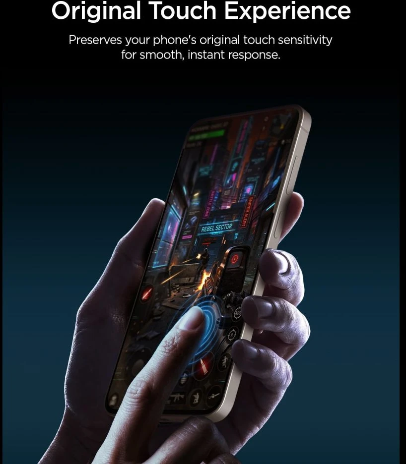GRŪDINTAS STIKLAS Spigen GLAS.TR EZ FIT Pro AC Samsung Galaxy S26 FE SKAIDRUS