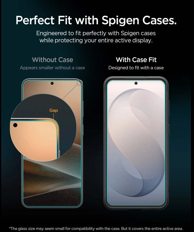 GRŪDINTAS STIKLAS Spigen GLAS.TR EZ FIT Pro AC Samsung Galaxy S26 FE SKAIDRUS