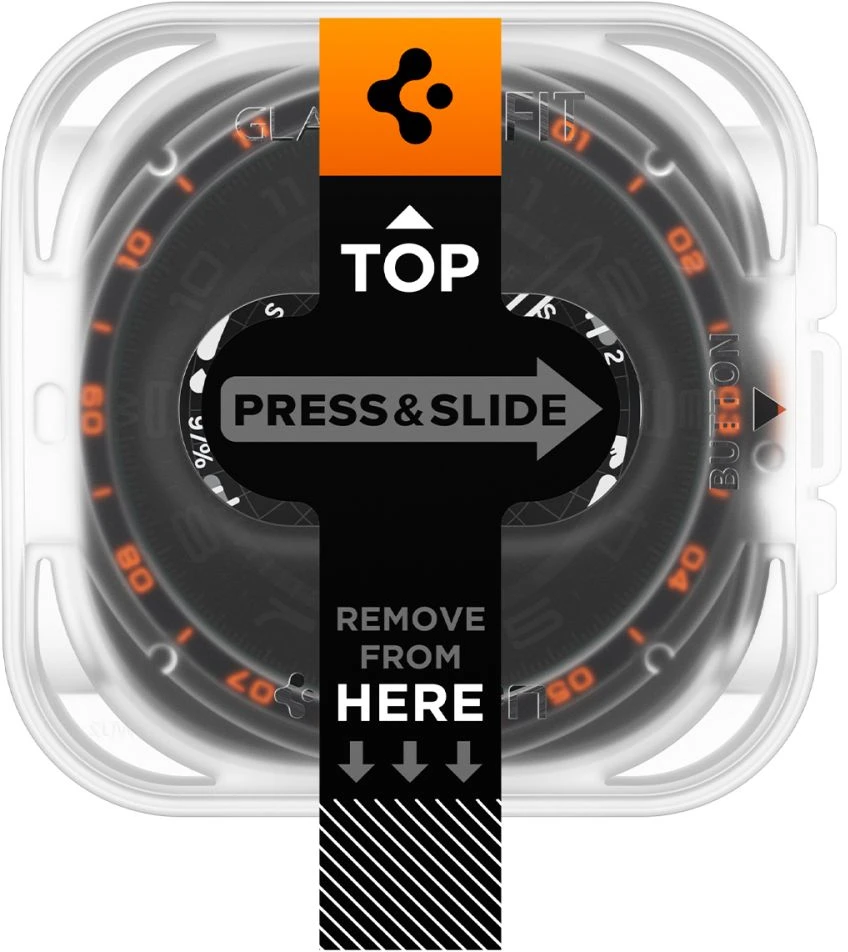 GRŪDINTAS STIKLAS Spigen GLAS.TR EZ-FIT AC 2-PACK Samsung Galaxy WATCH ULTRA 2 2026 (47 MM) SKAIDRUS
