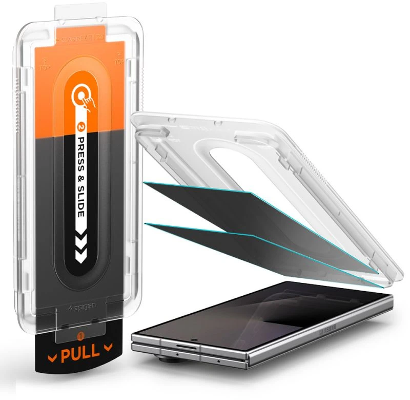GRŪDINTAS STIKLAS Spigen GLAS.TR EZ FIT PRO 2-PACK Samsung Galaxy Z FOLD 7 / 8 ULTRA PRIVACY