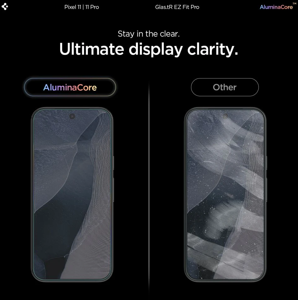 GRŪDINTAS STIKLAS SPIGEN GLAS.TR EZ FIT PRO AC 2-PACK GOOGLE PIXEL 11 / 11 PRO CLEAR