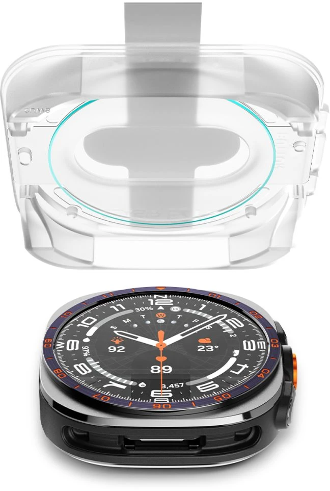 GRŪDINTAS STIKLAS Spigen GLAS.TR EZ-FIT AC 2-PACK Samsung Galaxy WATCH ULTRA 2 2026 (47 MM) SKAIDRUS