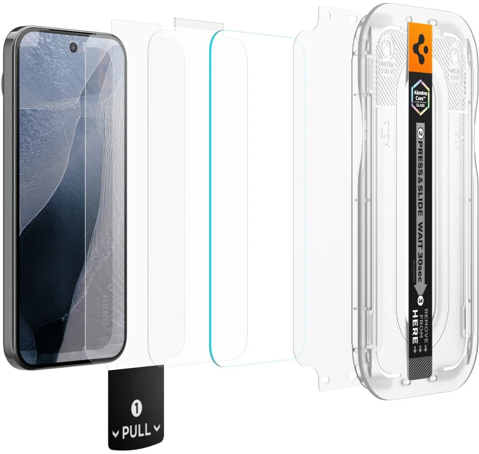 GRŪDINTAS STIKLAS Spigen GLAS.TR EZ FIT PRO AC 2-PACK GOOGLE PIXEL 11 PRO XL SKAIDRUS