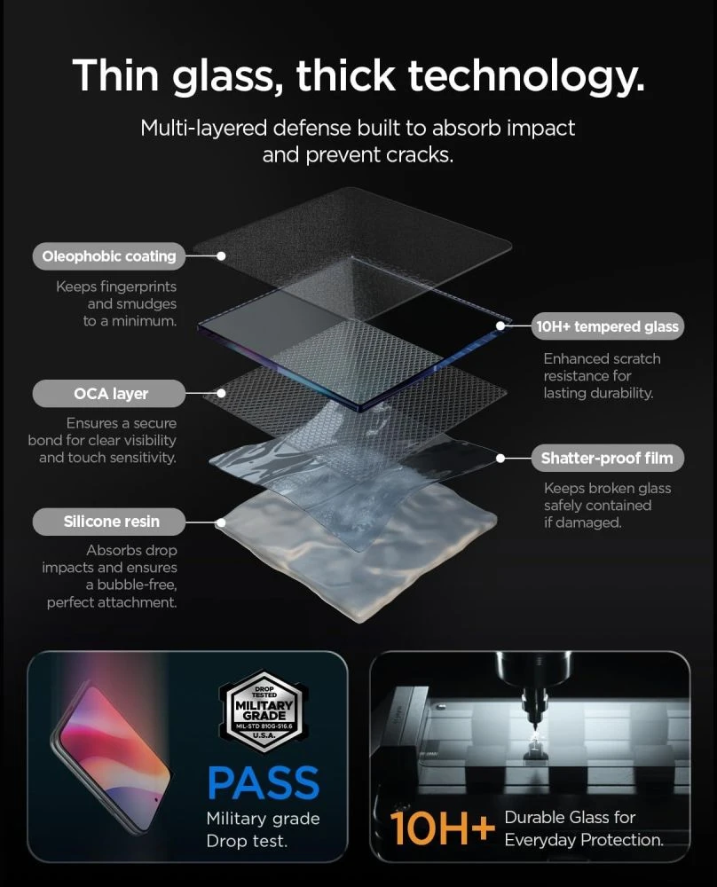 GRŪDINTAS STIKLAS Spigen GLAS.TR EZ FIT PRO HD AC 2-PACK IPHONE DUO CLEAR