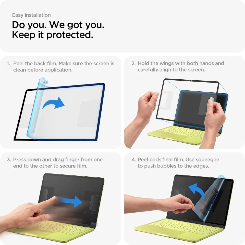 GRŪDINTAS STIKLAS SPIGEN GLAS.TR SLIM FC MACBOOK NEO 13 2026 Juodas