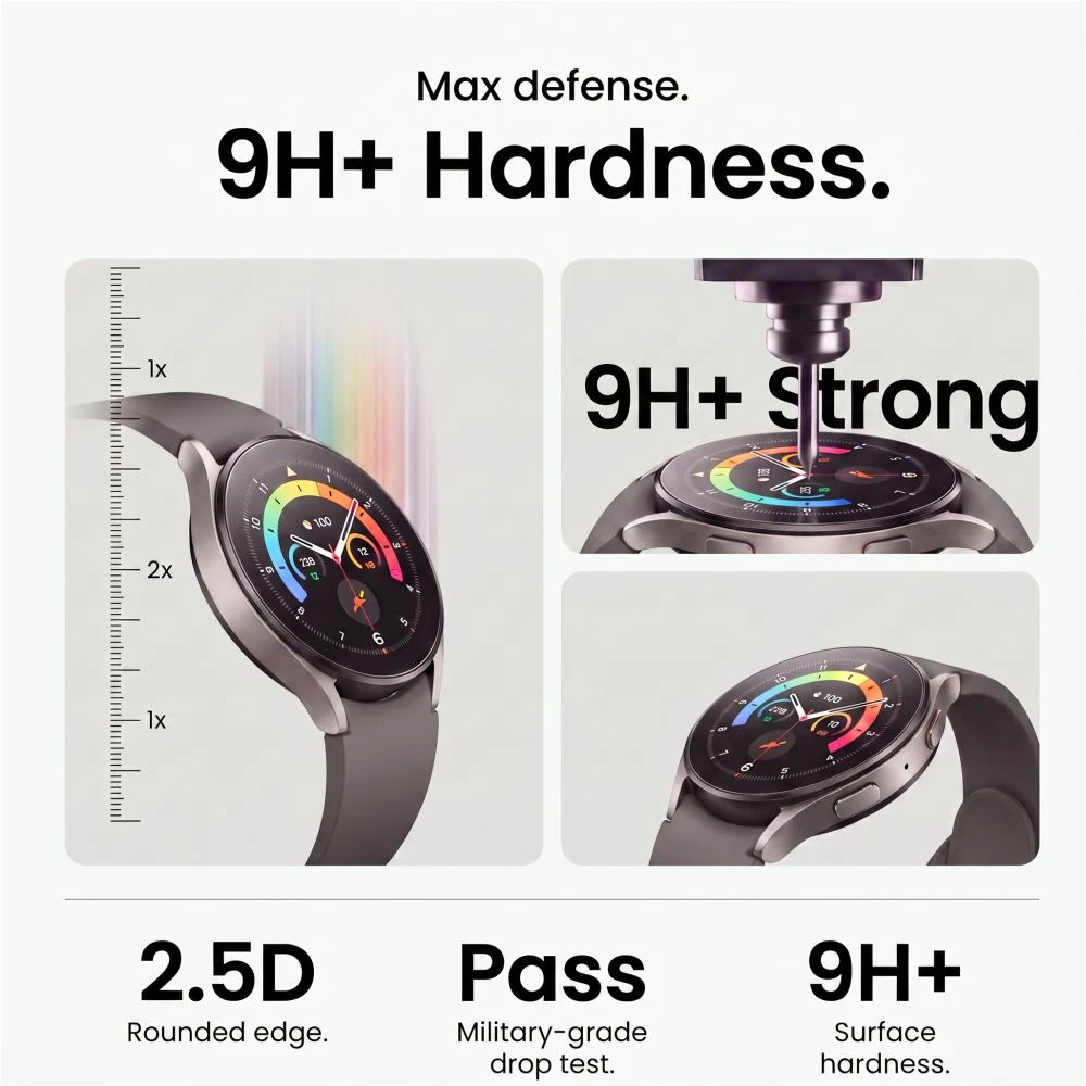 GRŪDINTAS STIKLAS Tech-Protect EASY SET+ 2-PACK SAMSUNG Samsung Galaxy WATCH 8 / 9 (40 MM) SKAIDRUS