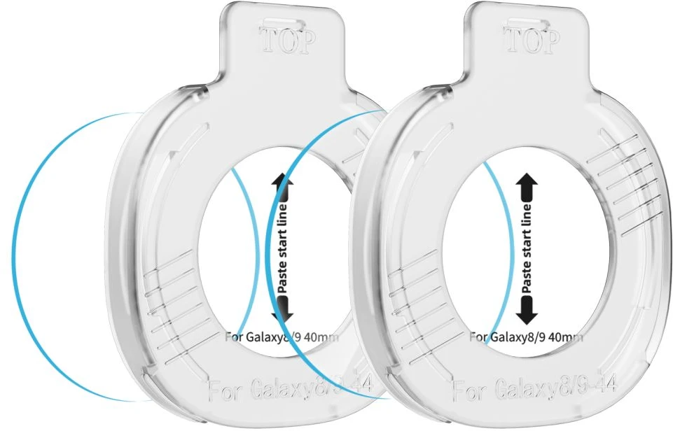 GRŪDINTAS STIKLAS Tech-Protect EASY SET+ 2-PACK SAMSUNG Samsung Galaxy WATCH 8 / 9 (40 MM) SKAIDRUS