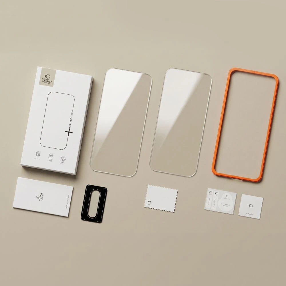 Grūdintas stiklas Tech-Protect EASY SET+ 3-PACK Samsung Galaxy A27 5G CLEAR