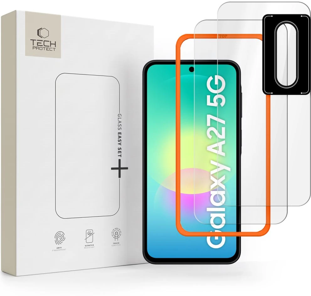 Grūdintas stiklas Tech-Protect EASY SET+ 3-PACK Samsung Galaxy A27 5G CLEAR