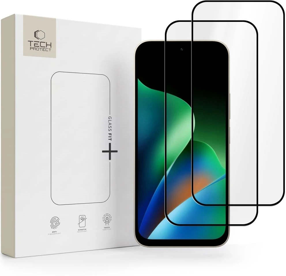 GRŪDINTAS STIKLAS Tech-Protect GLASS FIT+ 2-PACK XIAOMI REDMI 17 4G / 5G Juodas