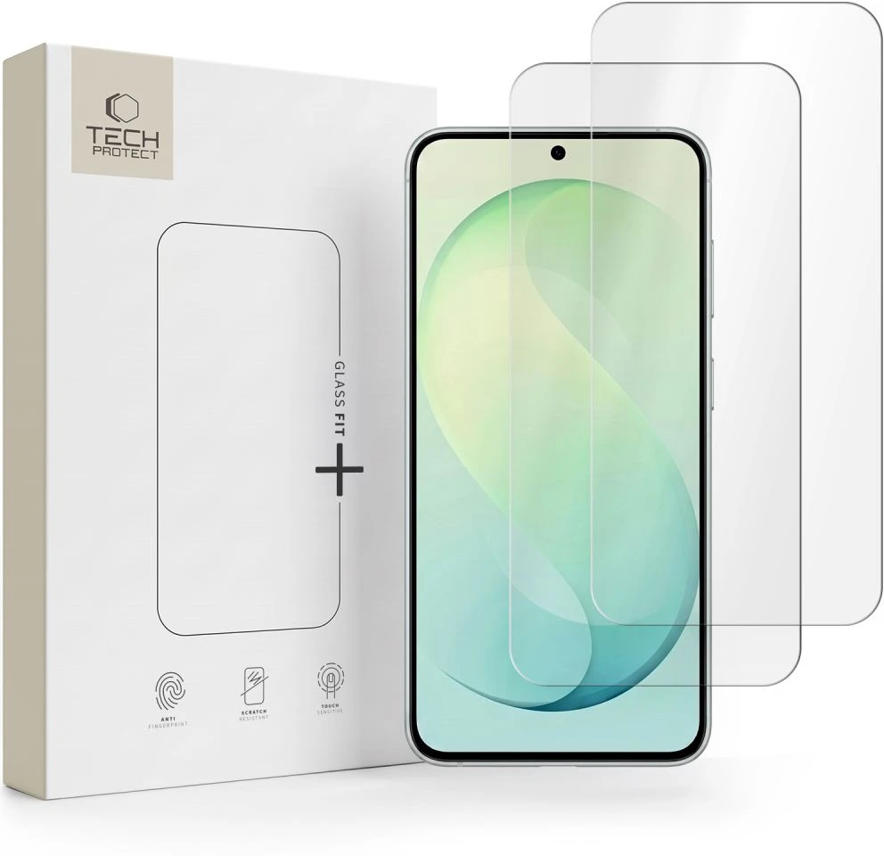 GRŪDINTAS STIKLAS TECH-PROTECT GLASS FIT+ 2-PACK Samsung Galaxy S26 FE CLEAR
