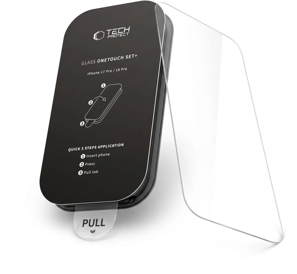 GRŪDINTAS STIKLAS Tech-Protect ONETOUCH SET+ 2-PACK iPhone 17 PRO / 18 PRO CLEAR