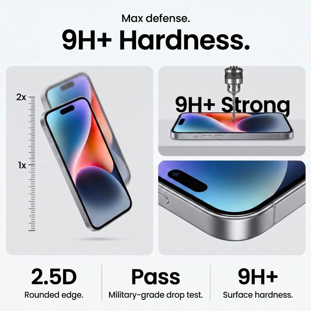 GRŪDINTAS STIKLAS Tech-Protect ONETOUCH SET+ 2-PACK iPhone 17 PRO MAX / 18 PRO MAX SKAIDRUS