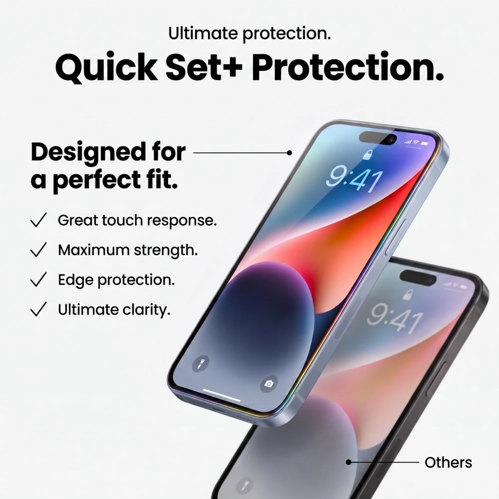 GRŪDINTAS STIKLAS Tech-Protect QUICK SET+ 2-PACK GOOGLE PIXEL 9 / 9 PRO / 10 / 10 PRO / 11 / 11 PRO CLEAR