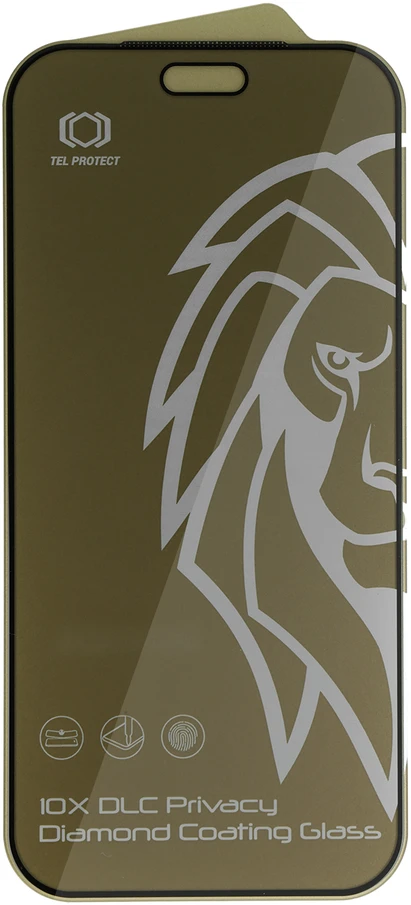 Grūdintas stiklas Tel Protect 10X Privacy DLC Diamond Coating, skirtas Iphone 18 Pro Max