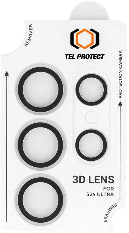 Grūdintas stiklas Tel Protect 3D Lens skirtas Samsung Galaxy S24 Ultra skaidrus (objektyvui 5 vnt)