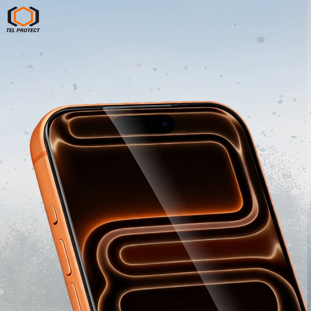 Grūdintas stiklas Tel Protect Dust-Free Easy Fit Full Glue 6D skirtas Apple iPhone 14 Pro Max juodas