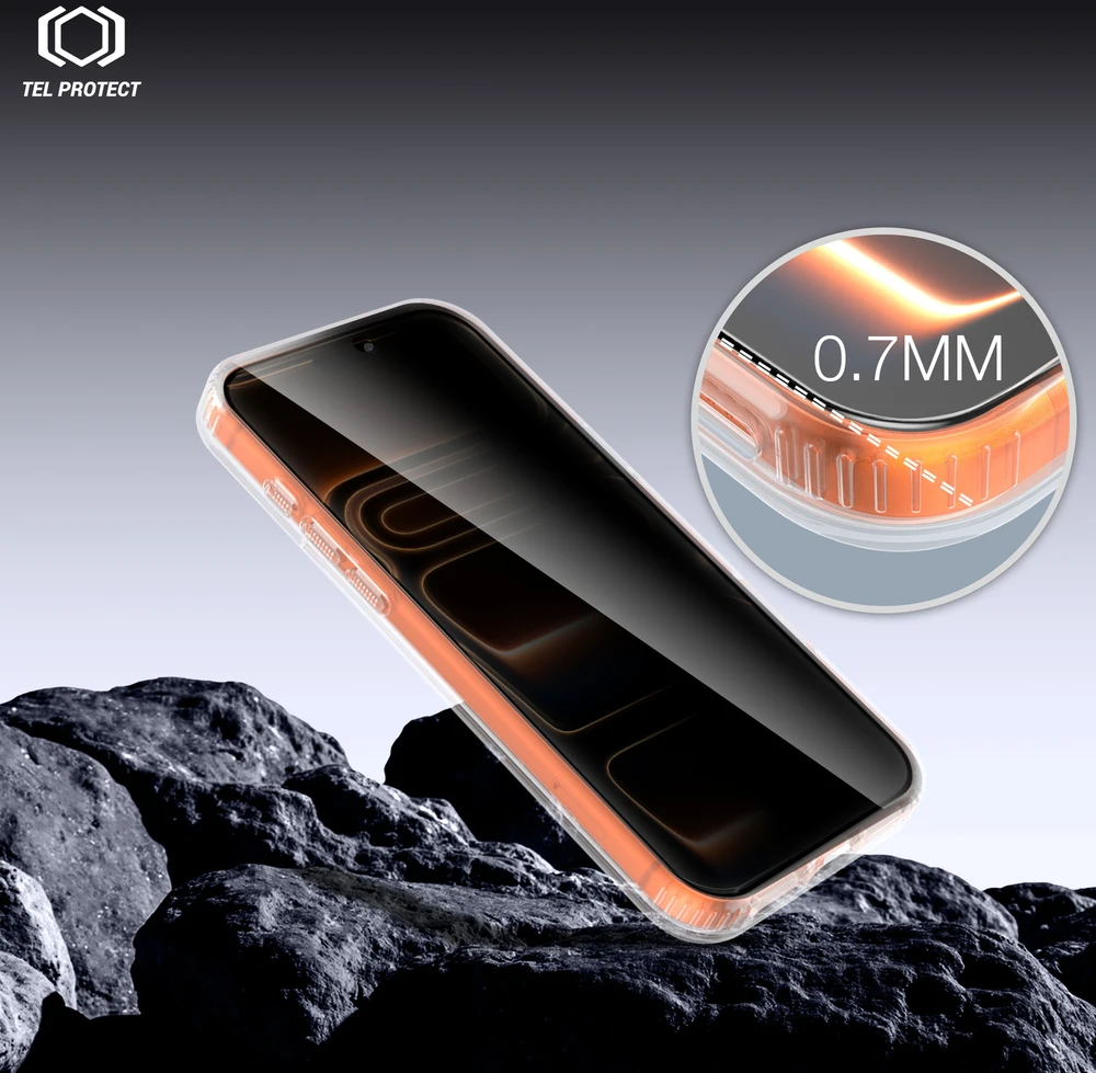 Grūdintas stiklas Tel Protect Dust-Free Easy Fit Privacy Titan skirtas Apple iPhone 17 Pro Max juodas