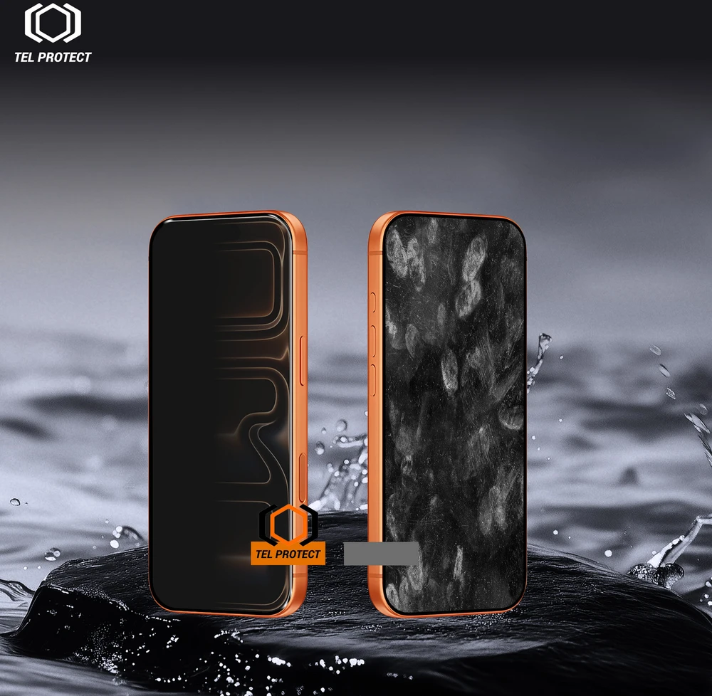 Grūdintas stiklas Tel Protect Dust-Free Easy Fit Privacy Titan skirtas Samsung Galaxy S26 juodas (with fingerprint unlock)