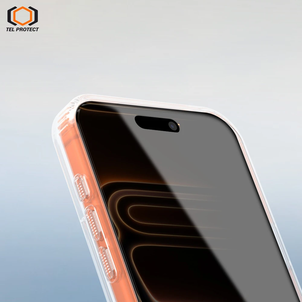 Grūdintas stiklas Tel Protect Dust-Free Easy Fit Privacy Full Glue 6D skirtas Apple iPhone 13/13 Pro/16E juodas