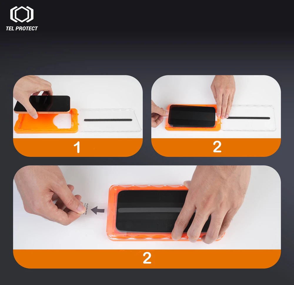 Grūdintas stiklas Tel Protect Dust-Free Easy Fit HD Titan skirtas Apple iPhone 16 Pro Max juodas