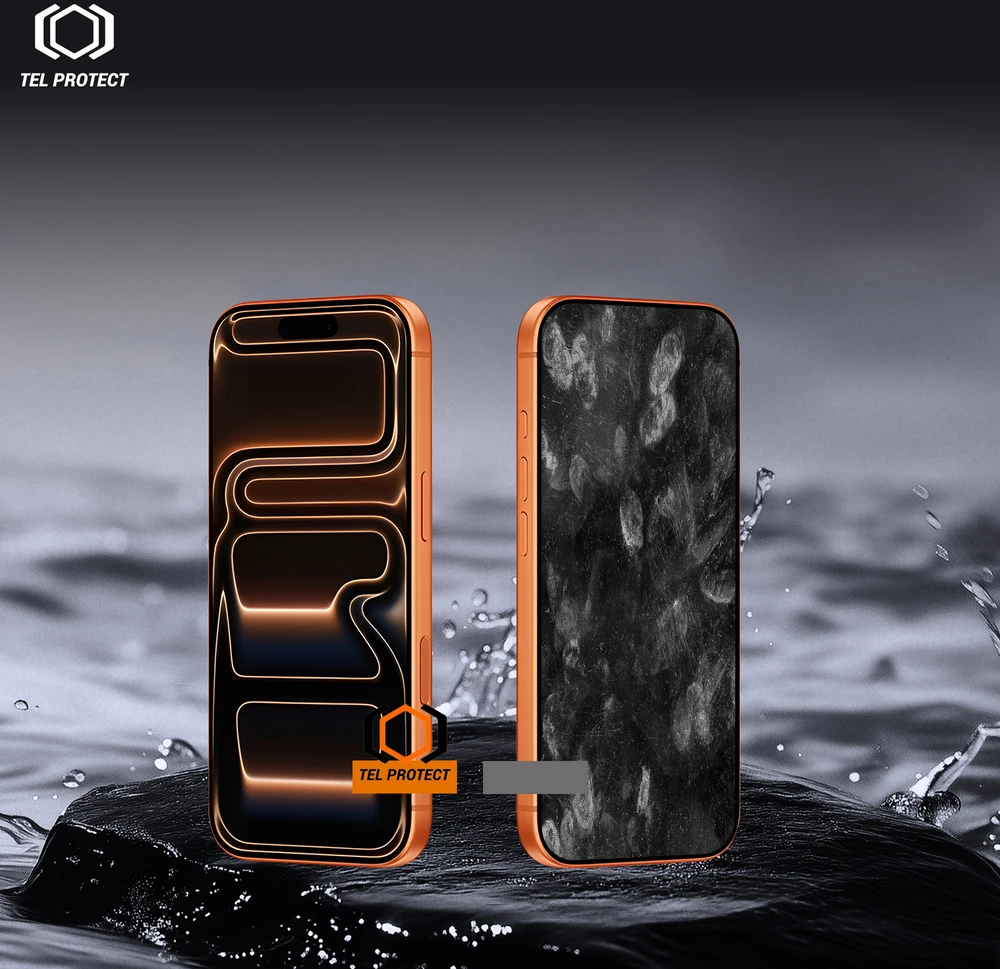 Grūdintas stiklas Tel Protect Dust-Free Easy Fit HD Titan skirtas Apple iPhone 17 Pro juodas