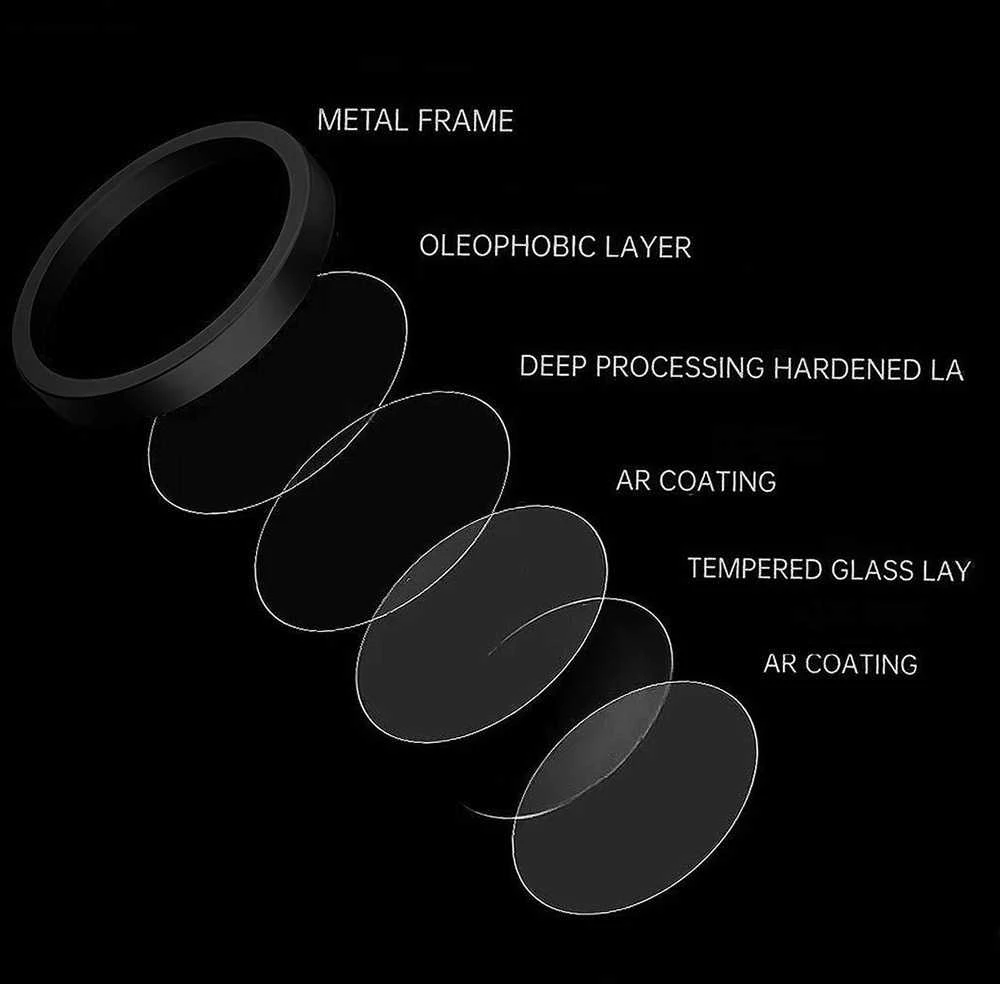 Grūdintas stiklas Tel Protect Titanium Lens 99% AR skirtas Apple iPhone 16 Pro/16 Pro Max juodas (objektyvui 3 vnt)