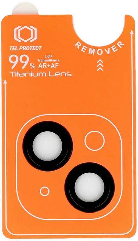 Apsauginis stiklas Tel Protect Titanium Lens 99% AR į aparat skirtas Apple iPhone 15/15 Plus juodas (objektyvui 2 vnt)