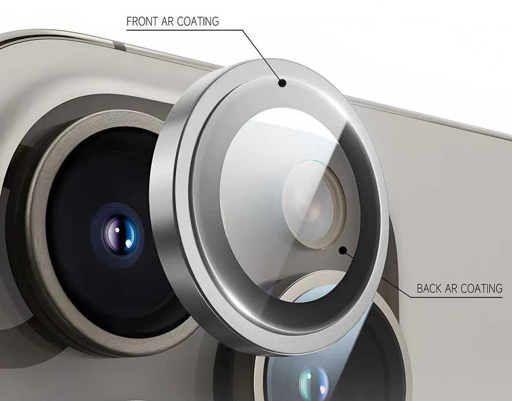 Grūdintas stiklas Tel Protect Titanium Lens 99% AR skirtas Samsung Galaxy S25 Plus skaidrus (objektyvui 3 vnt)