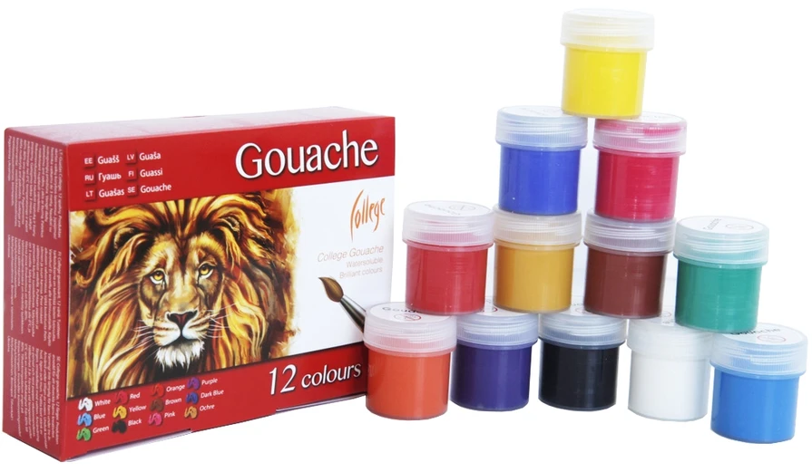 Guašas College, 12 spalvų po 20 ml