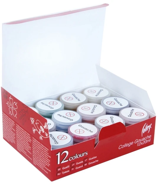 Guašas College, 12 spalvų po 20 ml