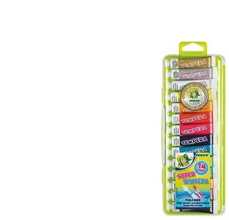 Tempera SUPER, Jolly, 14 spalvų po 7,5ml, plastikinėje dėžutėje