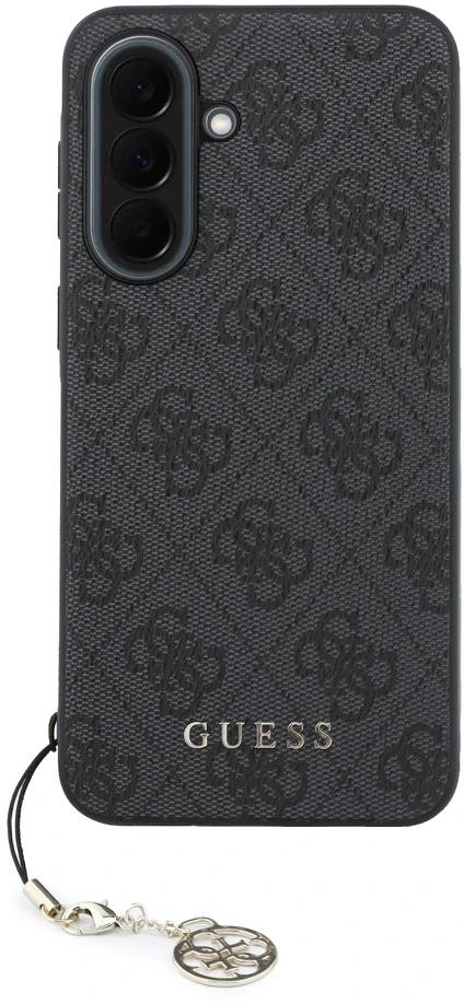 Guess 4G Charm dėklas skirtas Samsung Galaxy A37 juodos spalvos