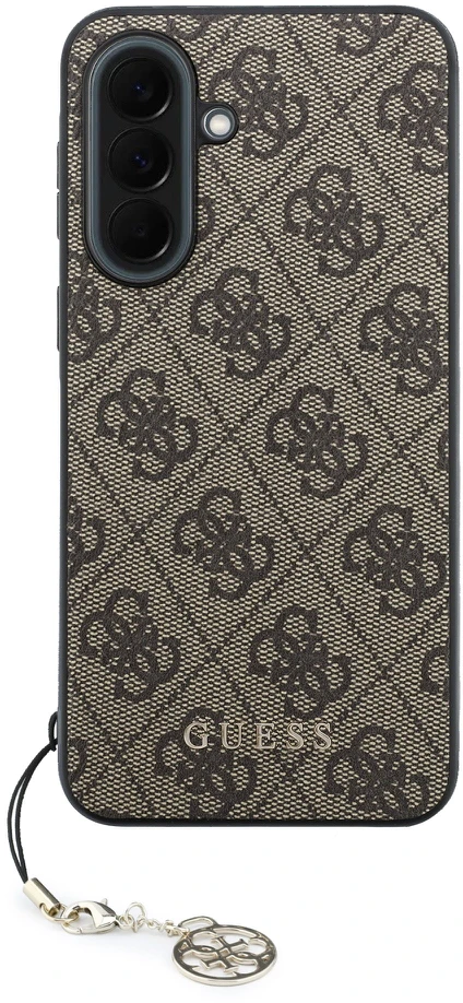 Guess 4G Charm dėklas skirtas Samsung Galaxy A37 rudos spalvos