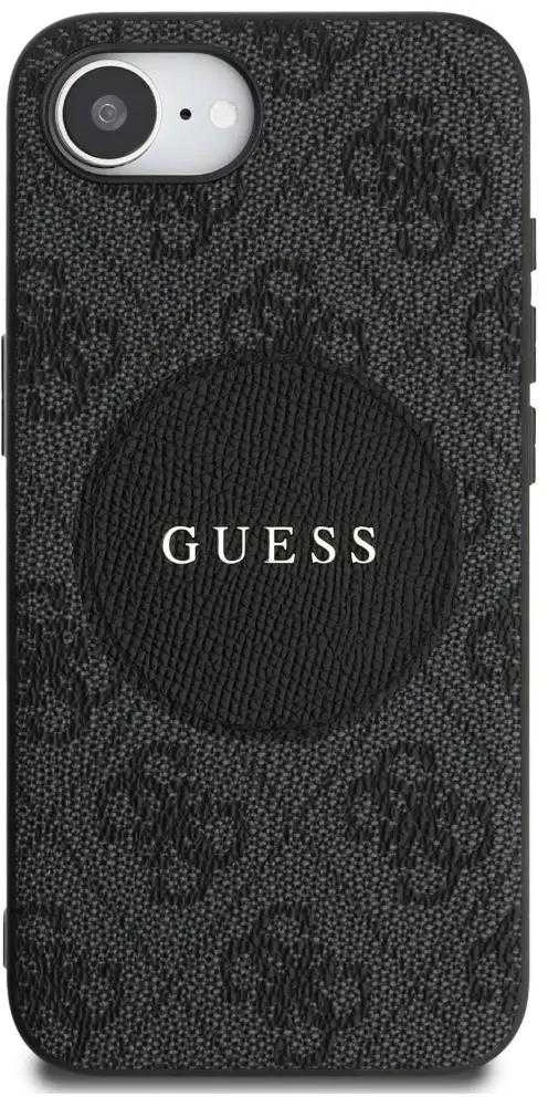 Guess 4G Circle Classic Logo MagSafe dėklas iPhone 16e - juodas