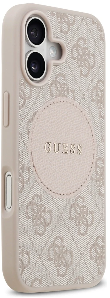 Dėklas Guess 4G Circle Classic Logo MagSafe Apple iPhone 17 rožinės spalvos