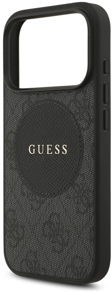Dėklas Guess 4G Circle Classic Logo MagSafe Apple iPhone 17 Pro juodos spalvos