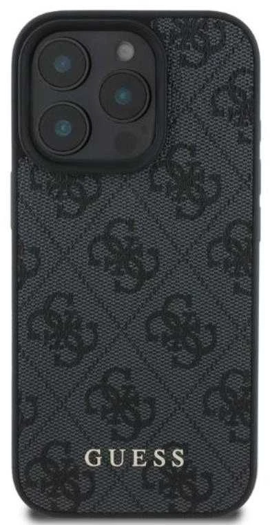 Guess GUHCP16XG4GFGR Apple iPhone 16 Pro Max 6.9″ juodos spalvos kietas dėklas 4G Classic